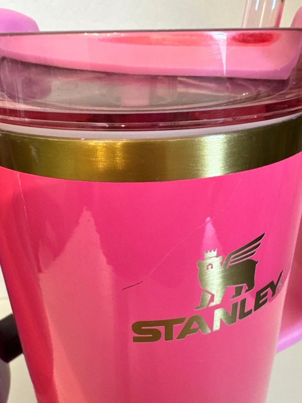 Set of 2 40 oz Stanley tumblers-Pink parade quencher & Hammertone Lilac special